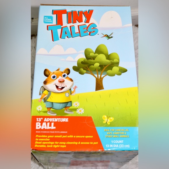 All Living Things Tiny Tales 13" Small Pet Exercise BALL - Picture 6 of 9